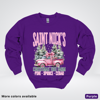 Saint Nick's Christmas Tree Farm - Crewneck Sweatshirt