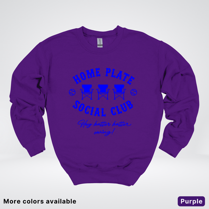 Home Plate Social Club – Blue Design - Crewneck