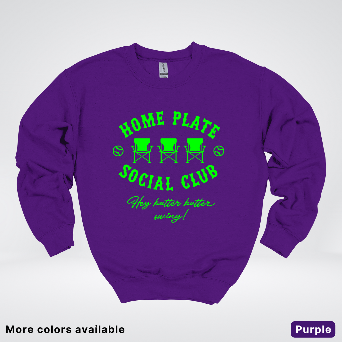 Home Plate Social Club – Green Design - Crewneck