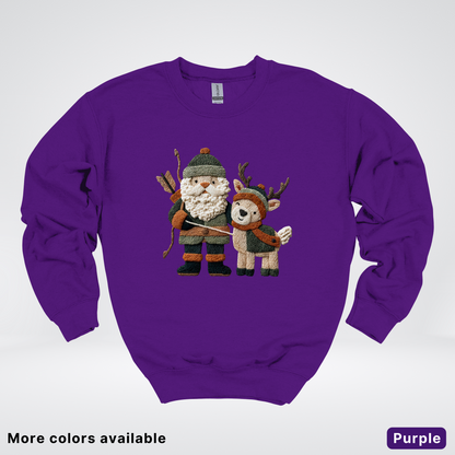 Hook Yard Faux Woodland Christmas Duo - Crewneck Sweatshirt