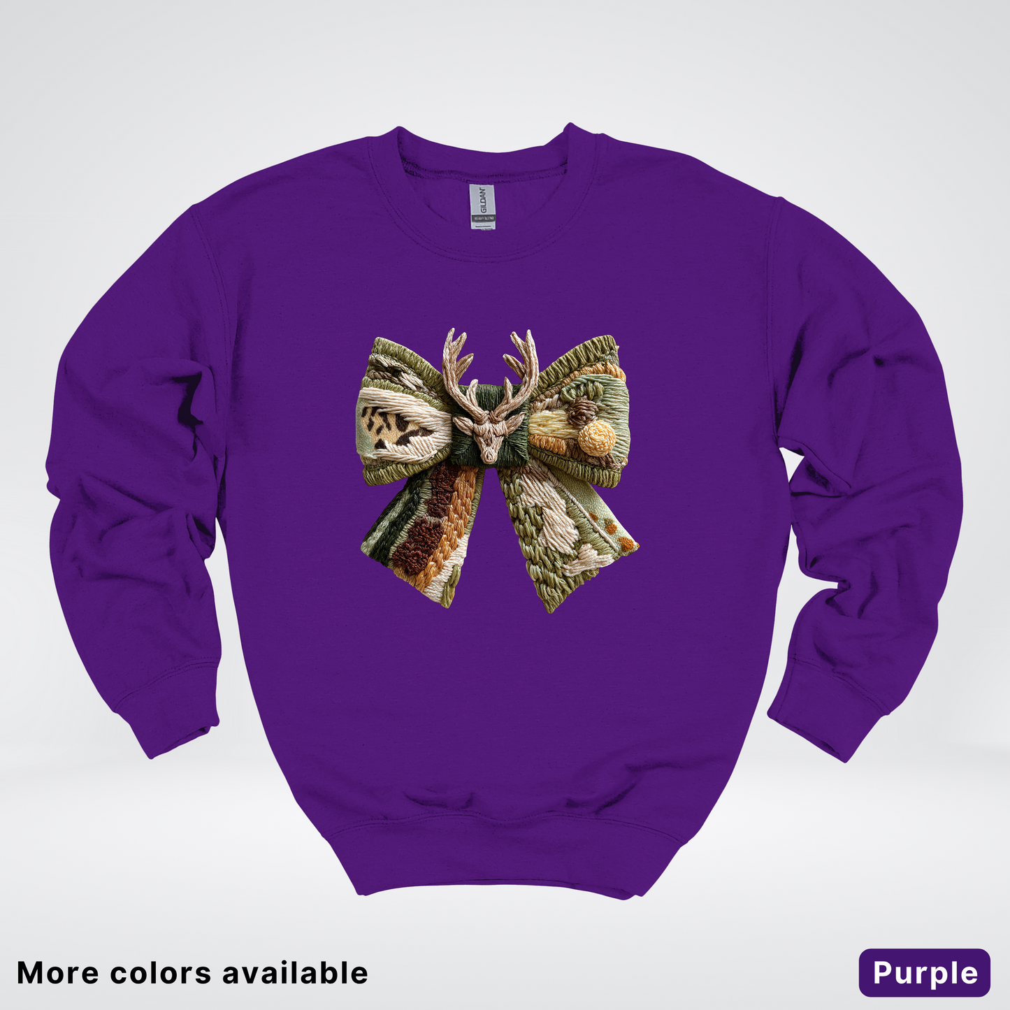 Hook Yard Faux Rustic Antler Bow - Crewneck Sweatshirt