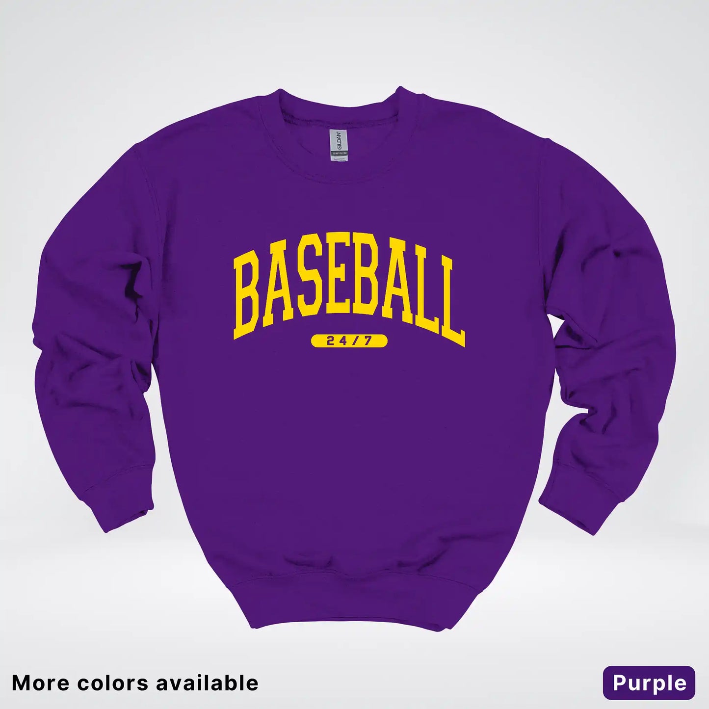 Baseball 24/7 – Gold Design - Crewneck Sweatshirt