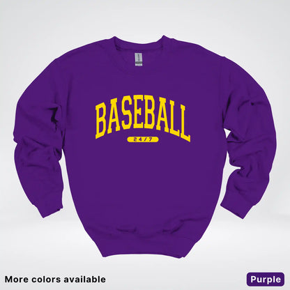 Baseball 24/7 – Gold Design - Crewneck Sweatshirt