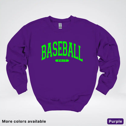 Baseball 24/7 – Green Design - Crewneck Sweatshirt
