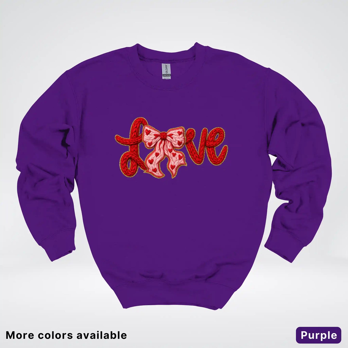 Love Bow Hook Yard Faux - Crewneck Sweatshirt