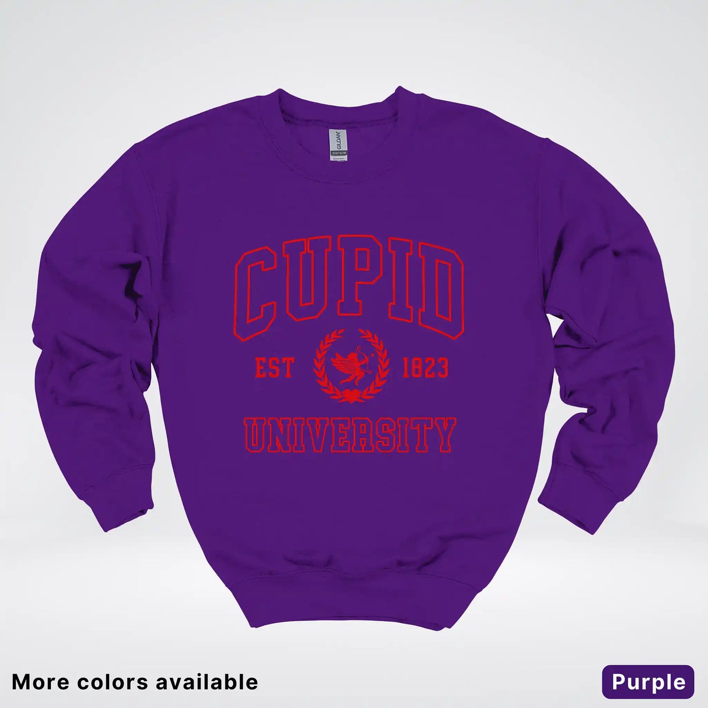 Cupid University Est 1823 - Red Design - Crewneck Sweatshirt