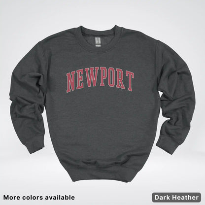 Newport Destination - Red Design - Crewneck Sweatshirt