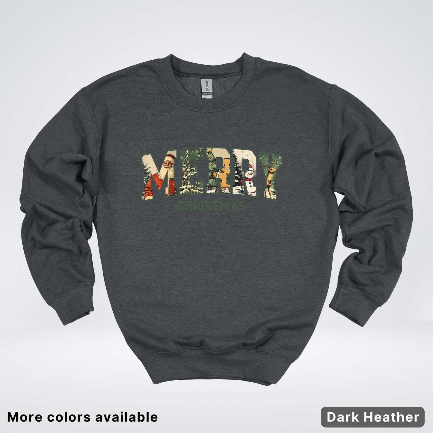 Vintage Merry Christmas Varsity - Crewneck