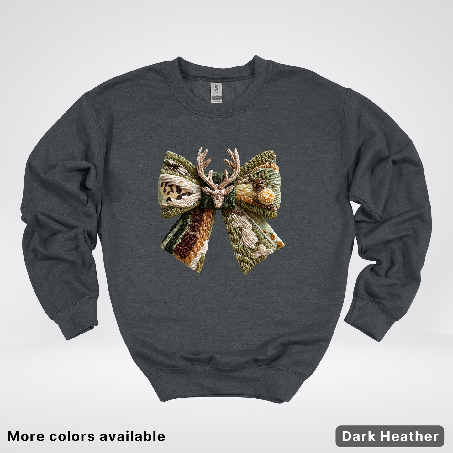 Hook Yard Faux Rustic Antler Bow - Crewneck Sweatshirt