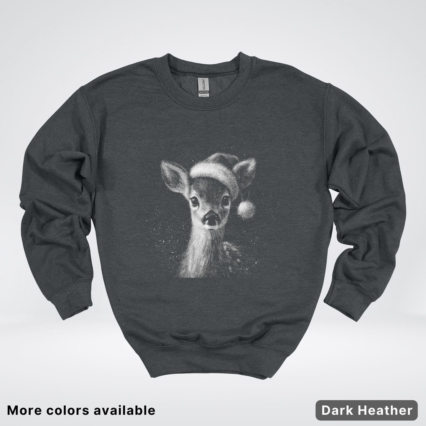 Vintage Christmas Deer - Crewneck Sweatshirt