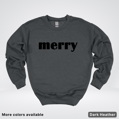 Merry - Black Design - Crewneck