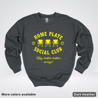 Home Plate Social Club – Yellow Design - Crewneck