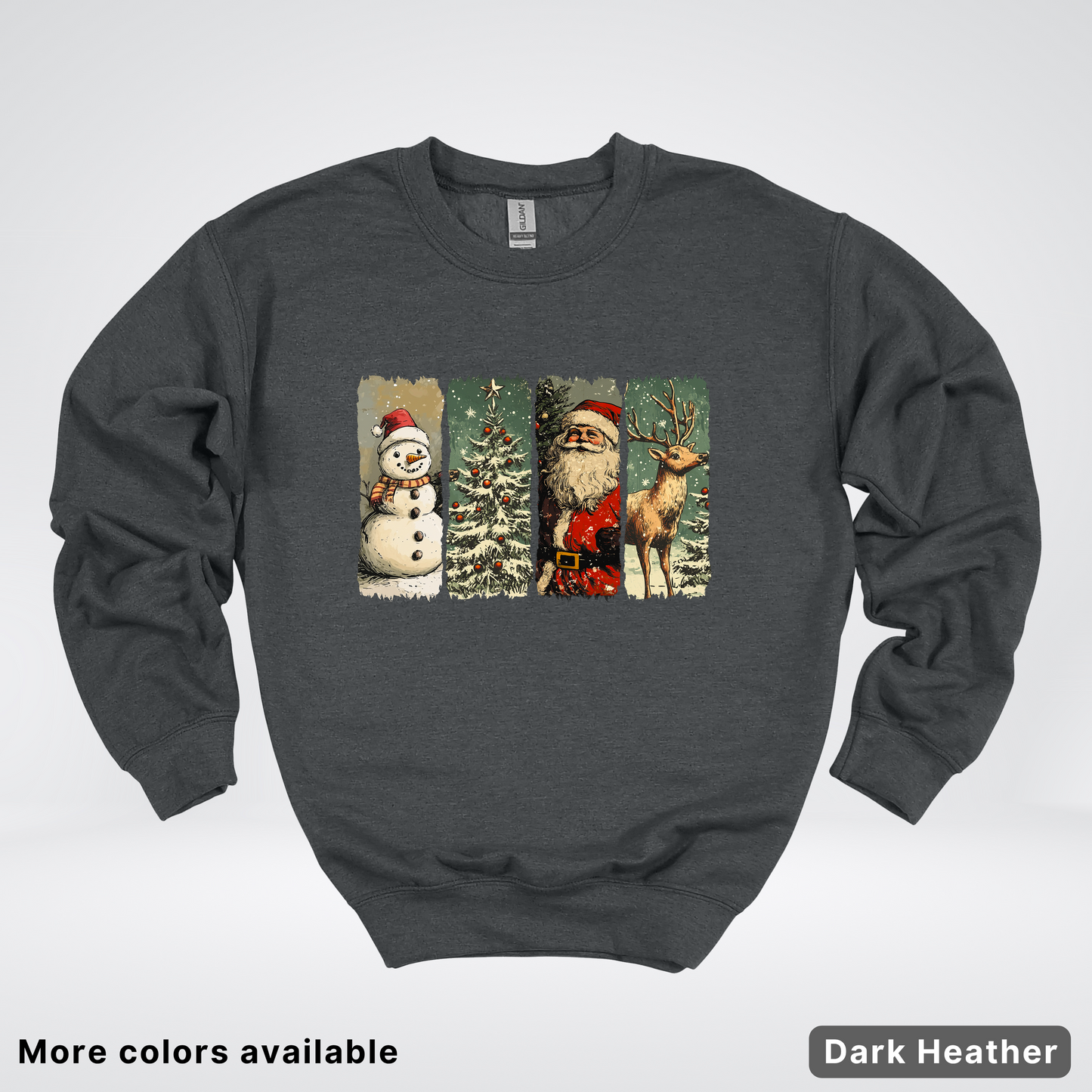 Classic Christmas Strip Art - Crewneck