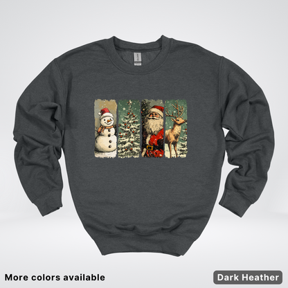 Classic Christmas Strip Art - Crewneck