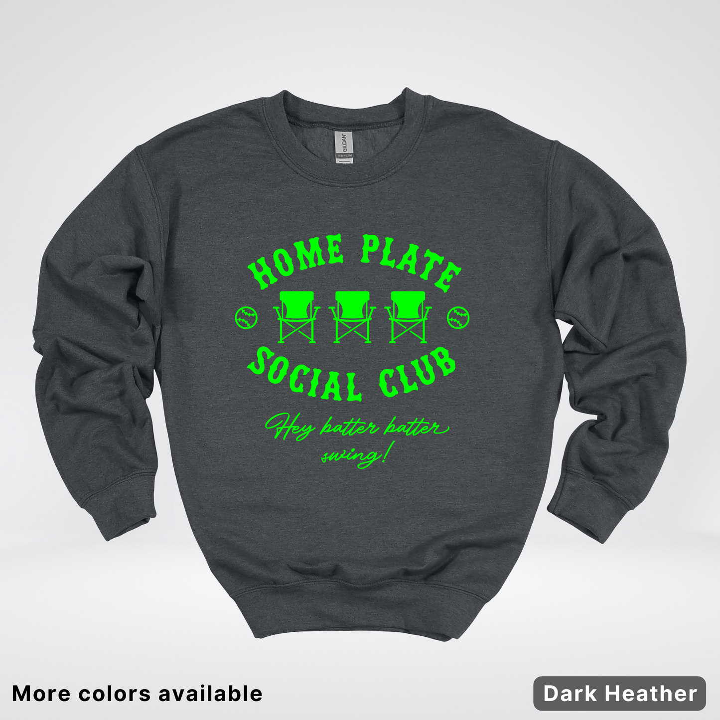 Home Plate Social Club – Green Design - Crewneck