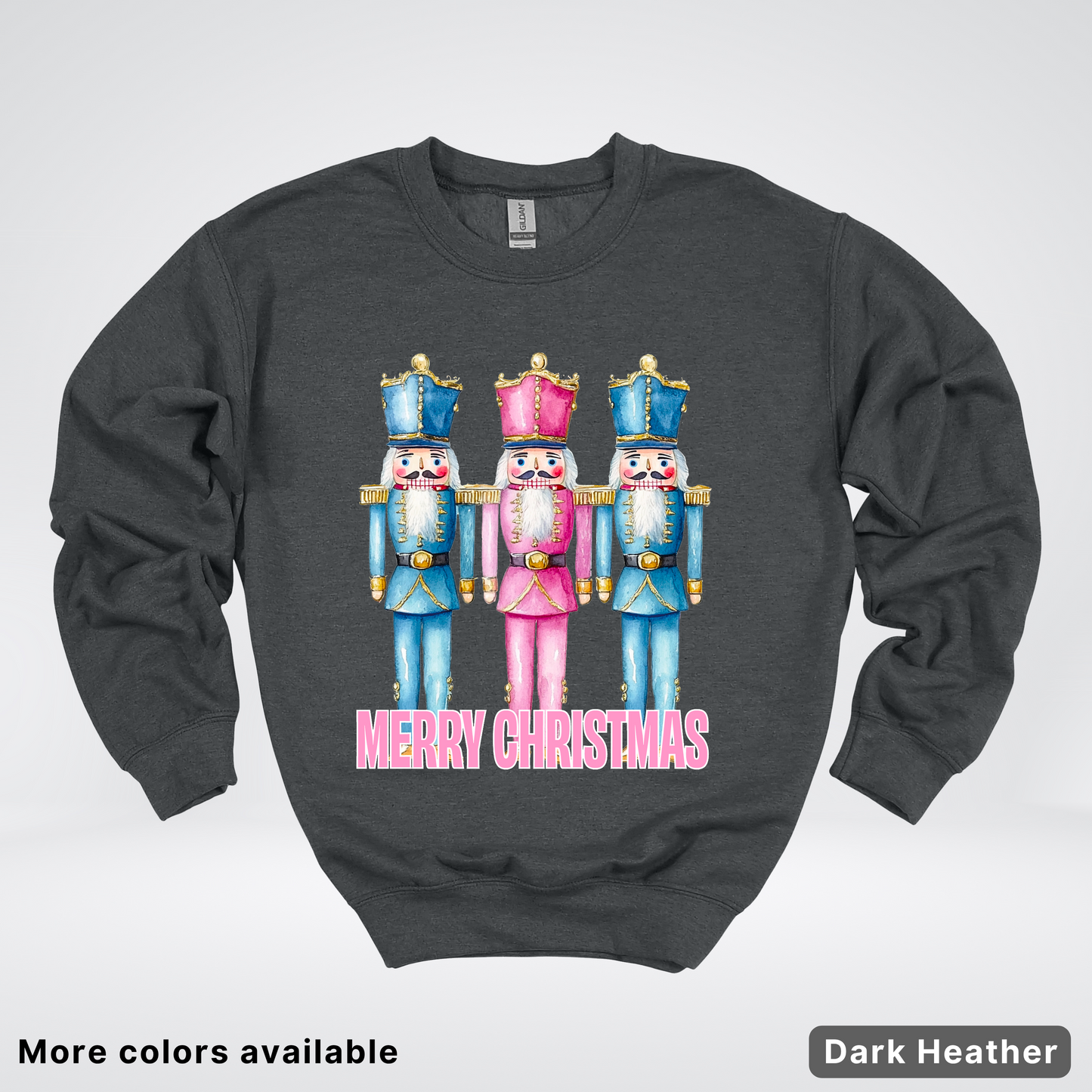 Merry Christmas Pastel Nutcrackers - Crewneck Sweatshirt
