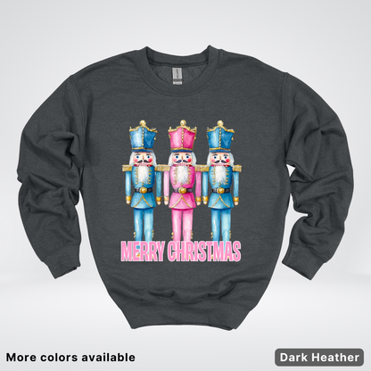 Merry Christmas Pastel Nutcrackers - Crewneck Sweatshirt