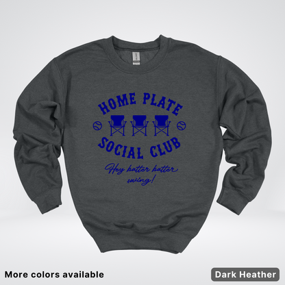 Home Plate Social Club – Navy Design - Crewneck