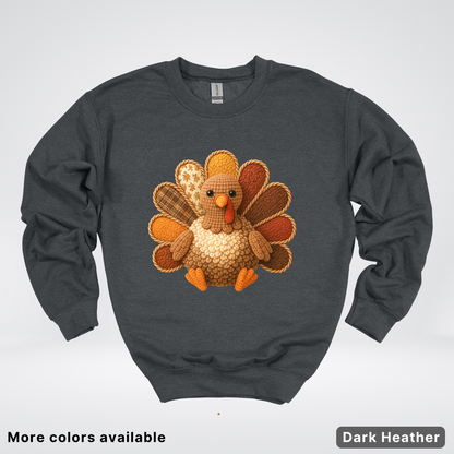 Turkey Crochet Thanksgiving Fall - Crewneck Sweatshirts