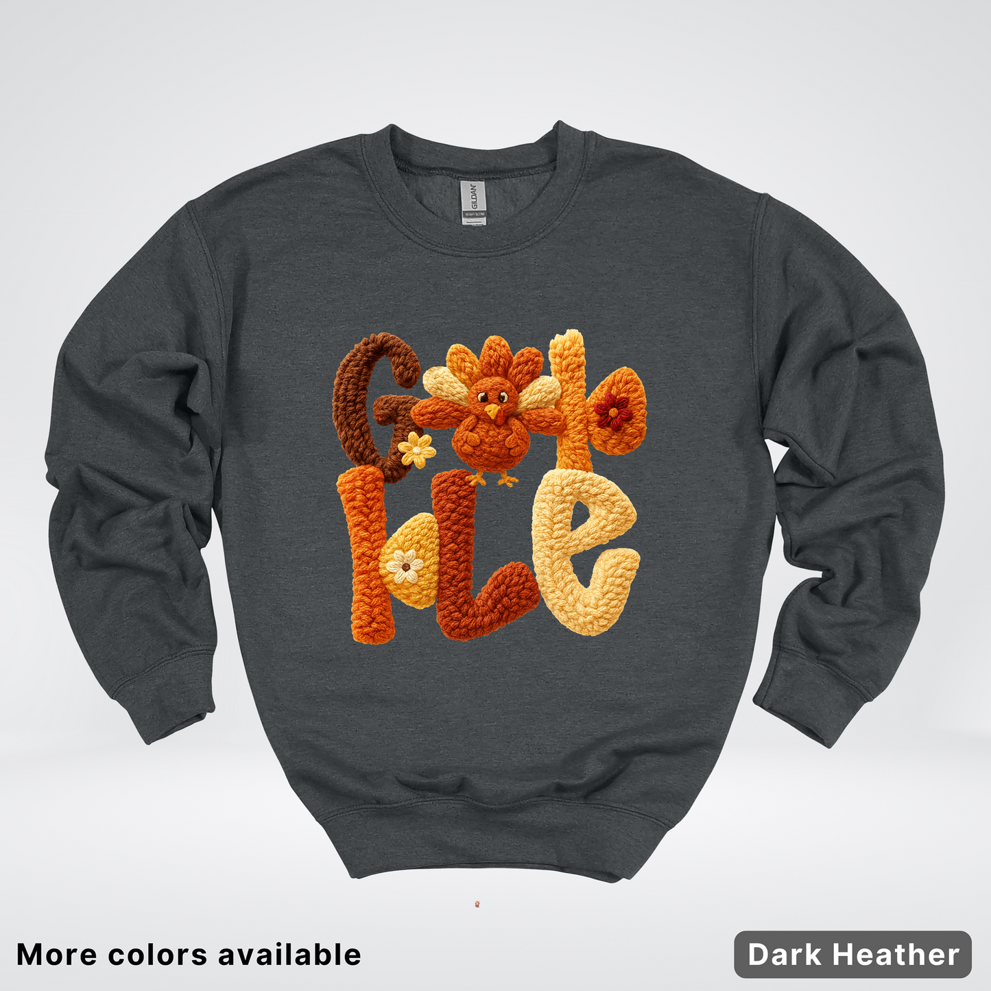 Gobble Crochet Turkey - Crewneck Sweatshirt