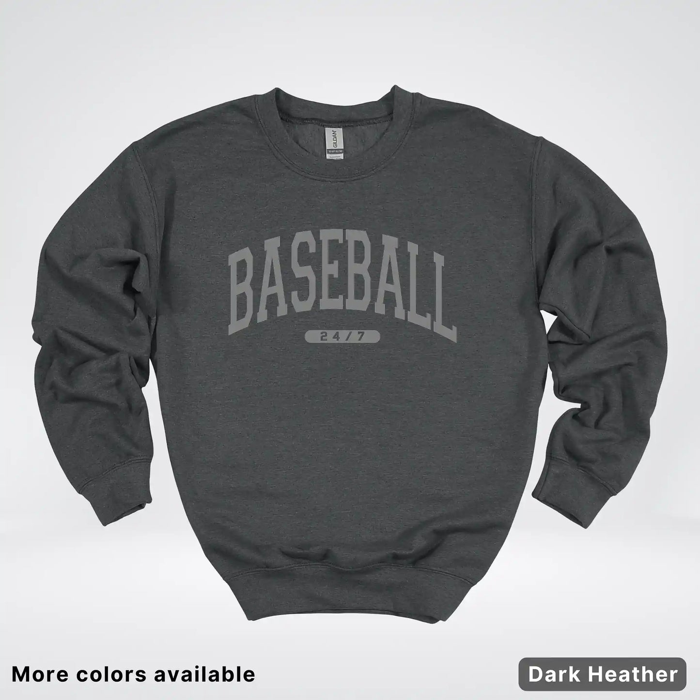 Baseball 24/7 – Gray Design - Crewneck Sweatshirt