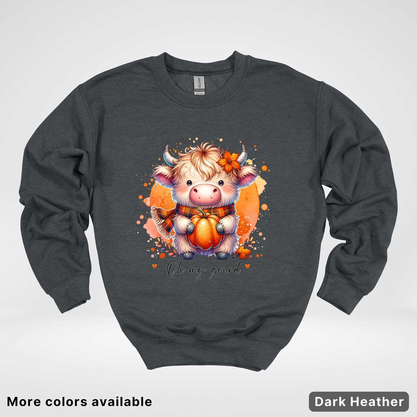 Oh My Gourd Small Cow Calf Pumpkin - Crewneck Sweatshirts