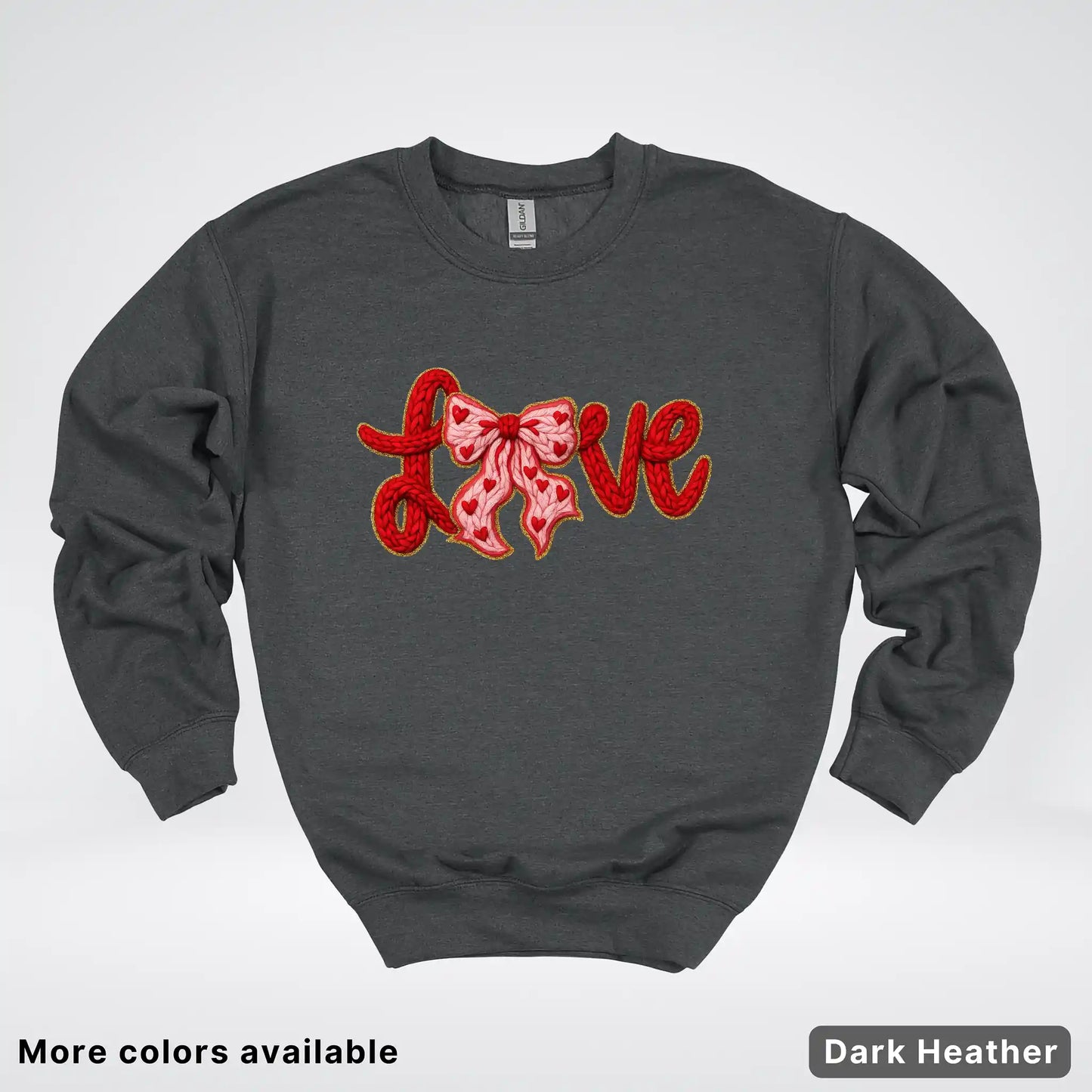 Love Bow Hook Yard Faux - Crewneck Sweatshirt