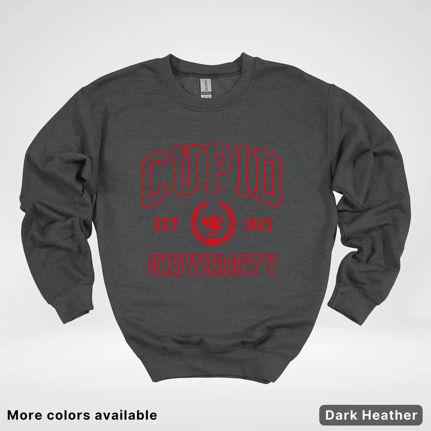 Cupid University Est 1823 - Red Design - Crewneck Sweatshirt
