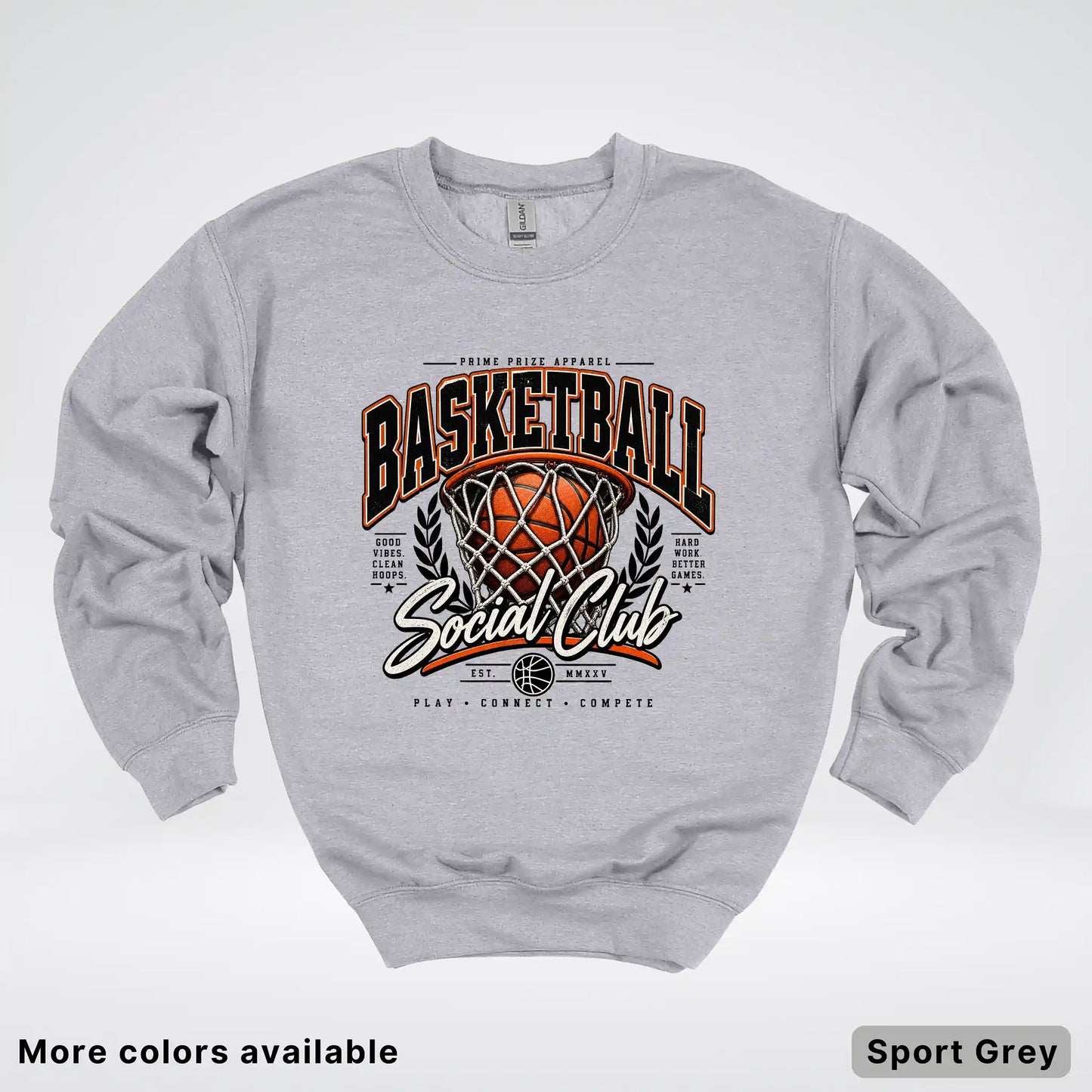 Basketball Social Club – Vintage Court Crewneck Sweatshirt