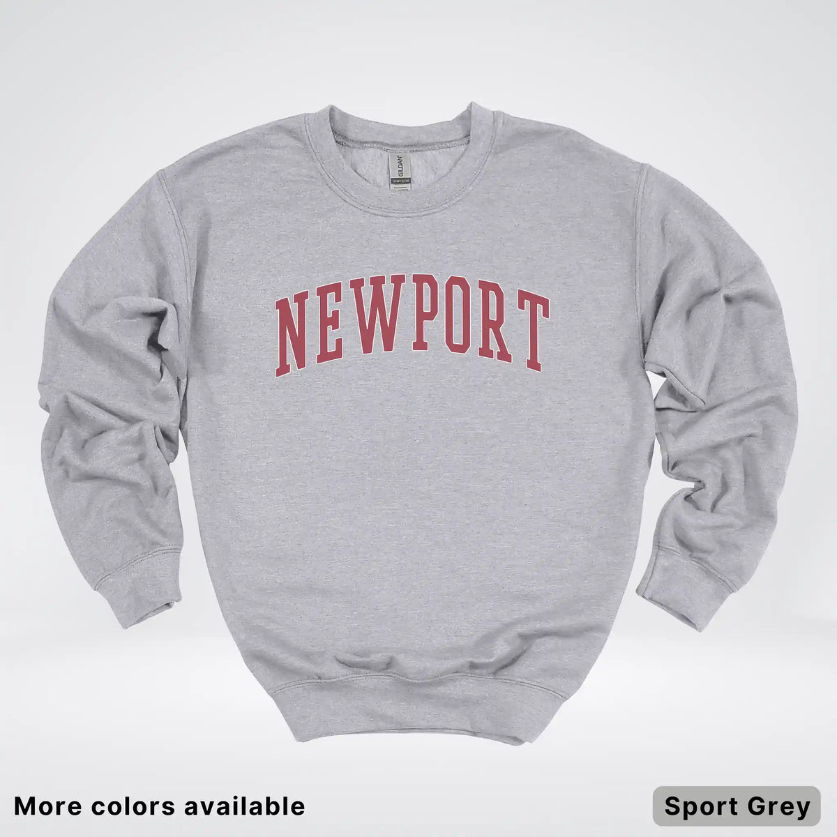Newport Destination - Red Design - Crewneck Sweatshirt
