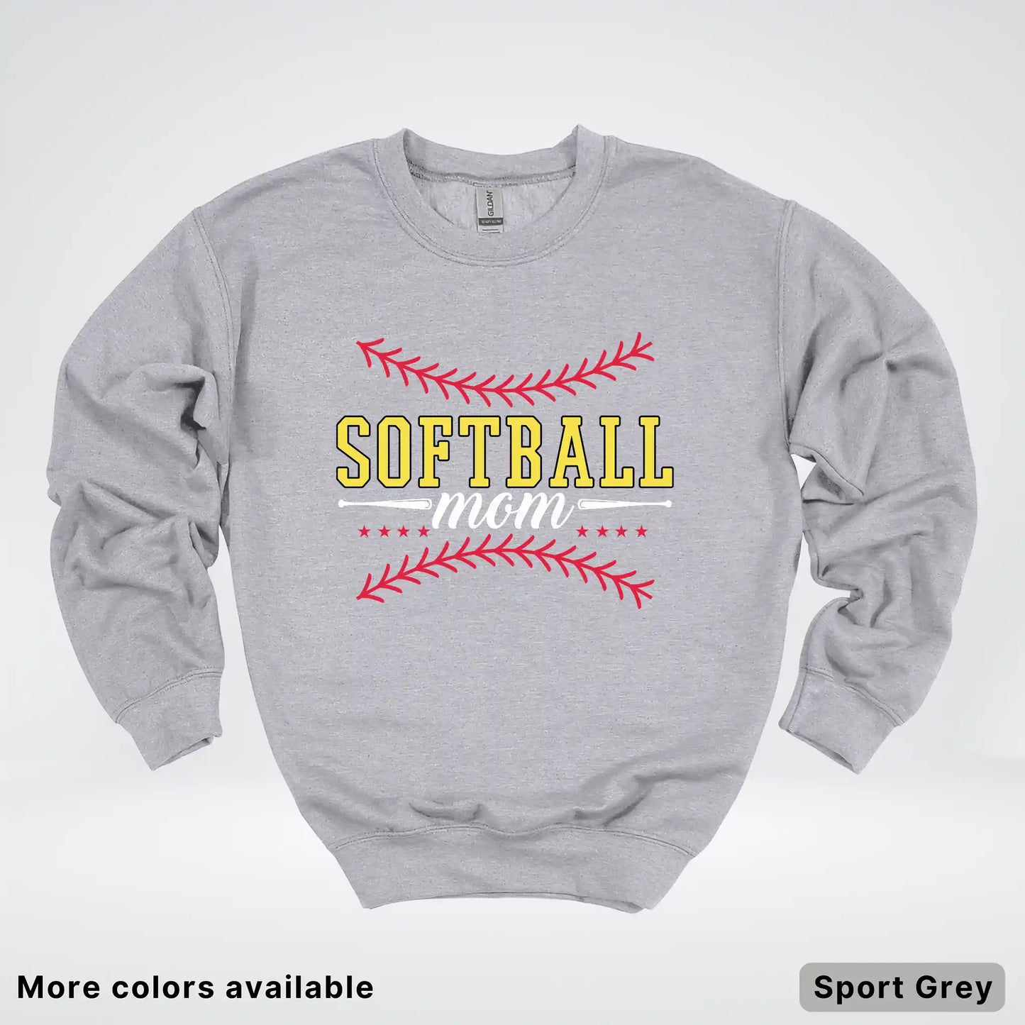 Softball Mom - White Design - Crewneck Sweatshirt