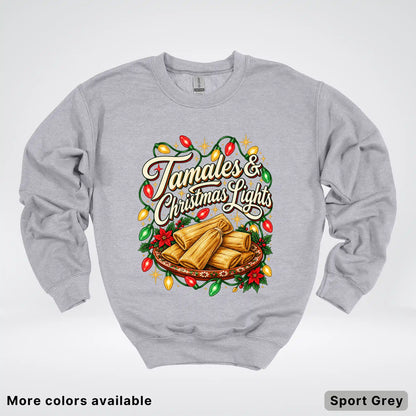Tamales & Christmas Lights Crewneck Sweatshirt