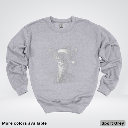 Vintage Christmas Deer - Crewneck Sweatshirt