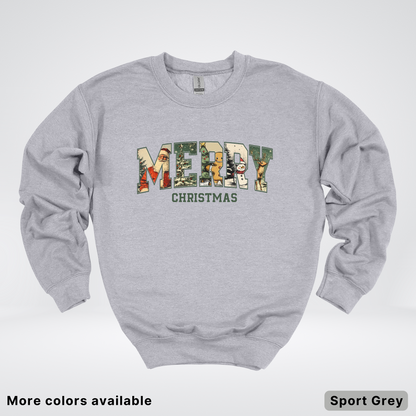Vintage Merry Christmas Varsity - Crewneck