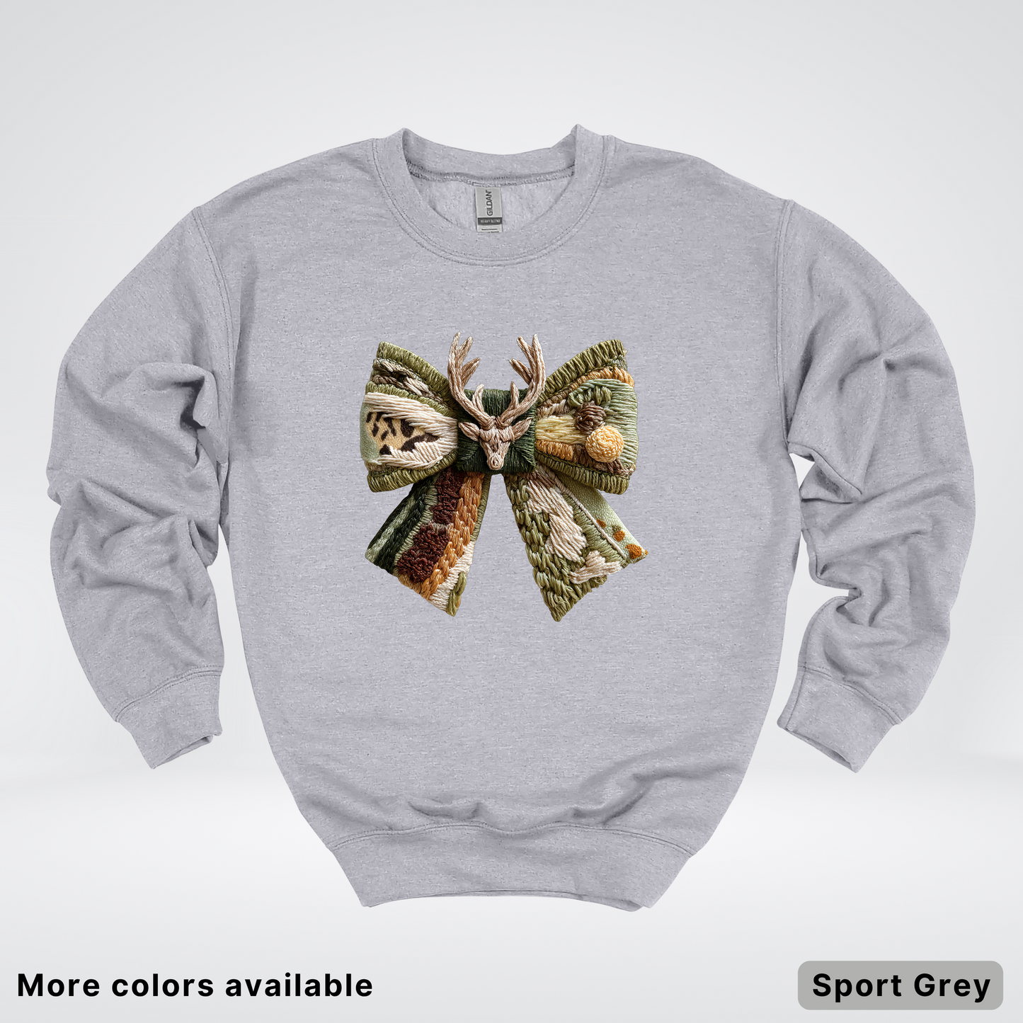 Hook Yard Faux Rustic Antler Bow - Crewneck Sweatshirt