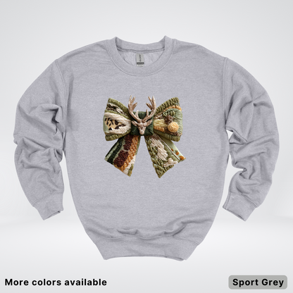 Hook Yard Faux Rustic Antler Bow - Crewneck Sweatshirt