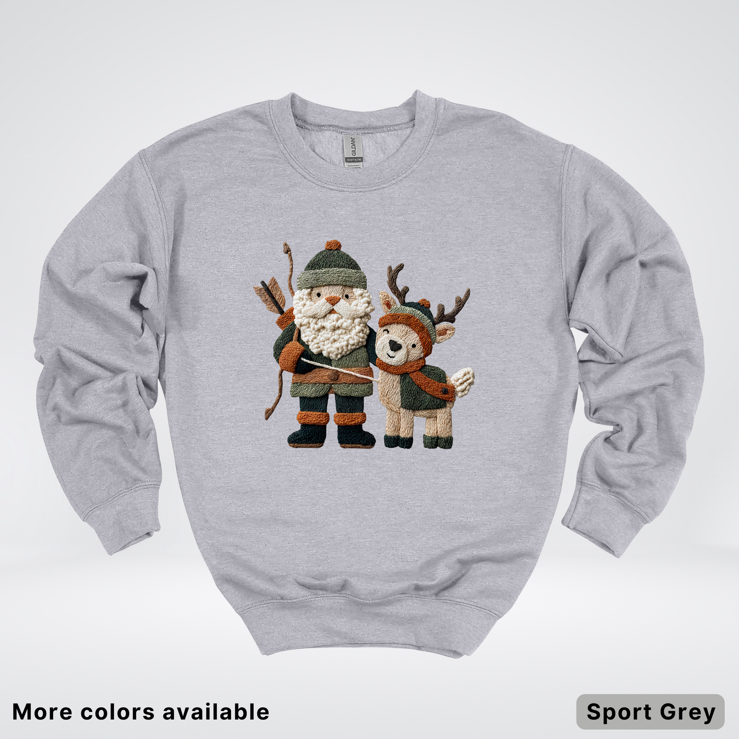 Hook Yard Faux Woodland Christmas Duo - Crewneck Sweatshirt