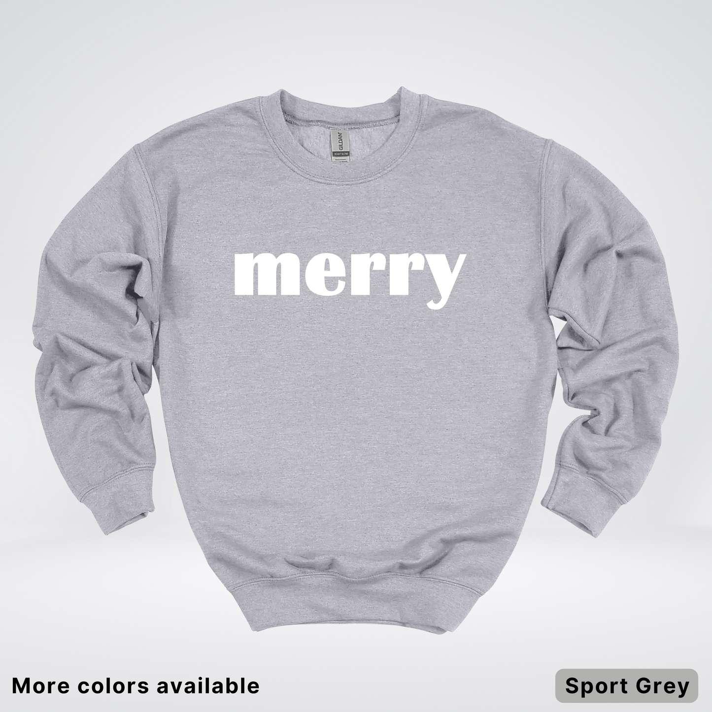 Merry - White Design - Crewneck