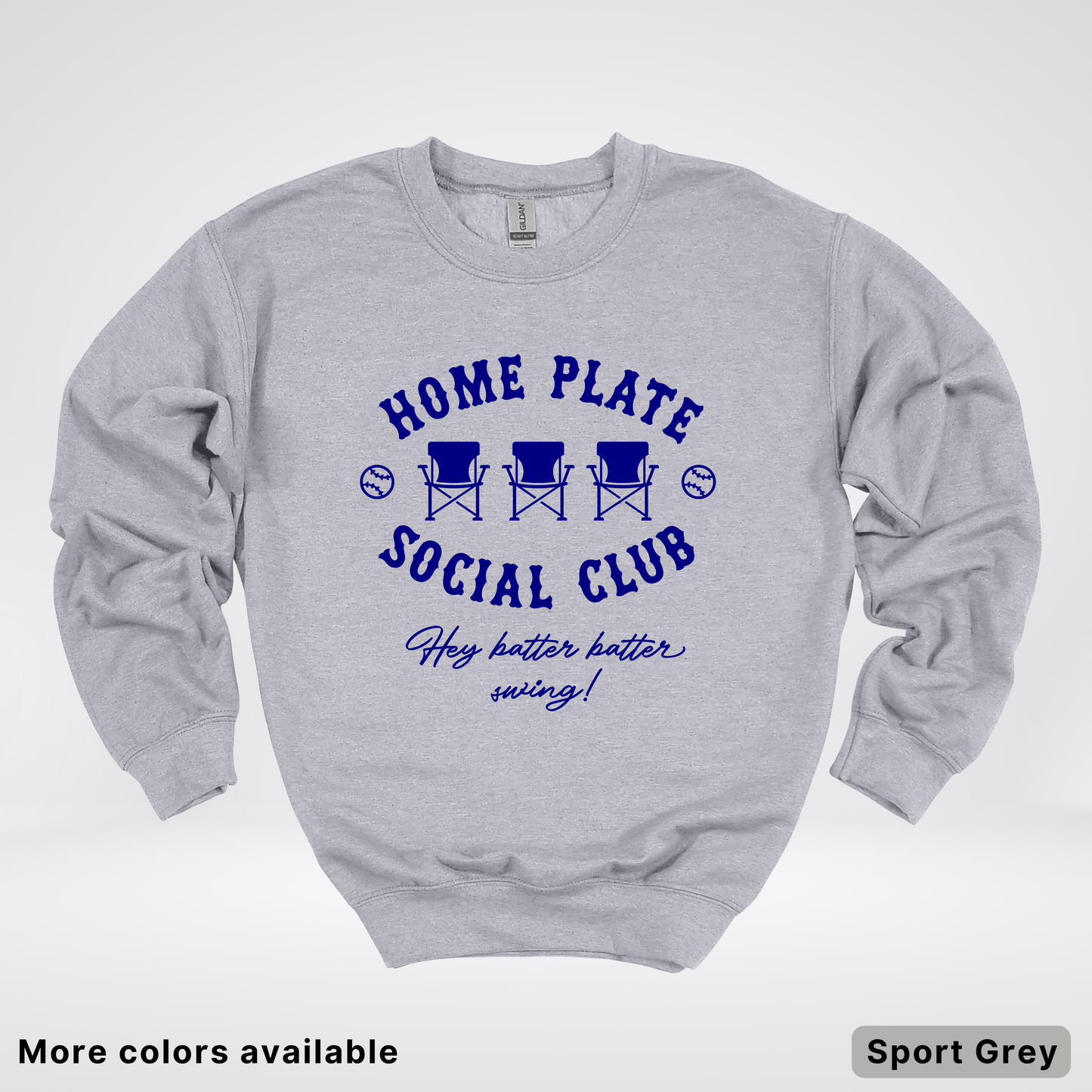 Home Plate Social Club – Navy Design - Crewneck