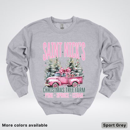 Saint Nick's Christmas Tree Farm - Crewneck Sweatshirt