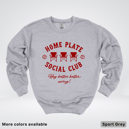 Home Plate Social Club – Maroon Design - Crewneck