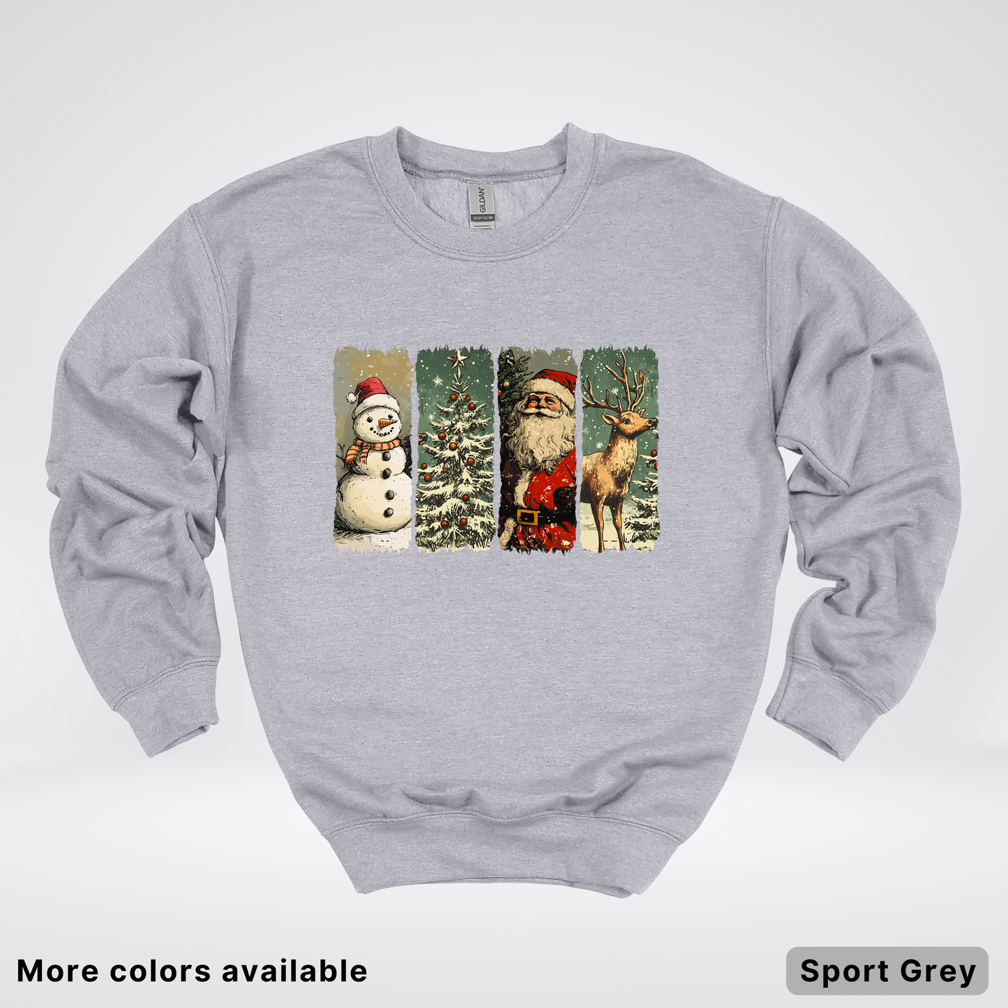Classic Christmas Strip Art - Crewneck
