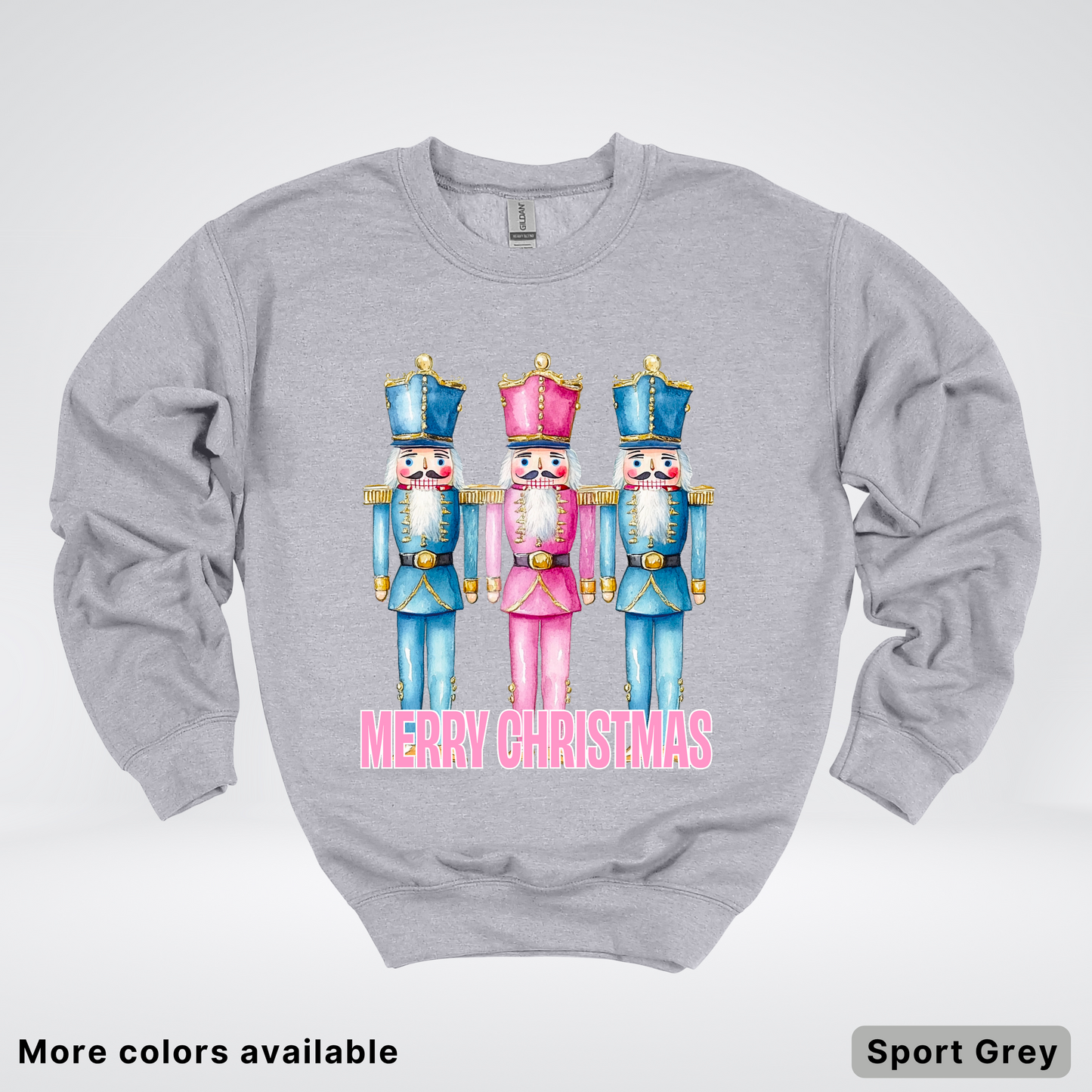 Merry Christmas Pastel Nutcrackers - Crewneck Sweatshirt