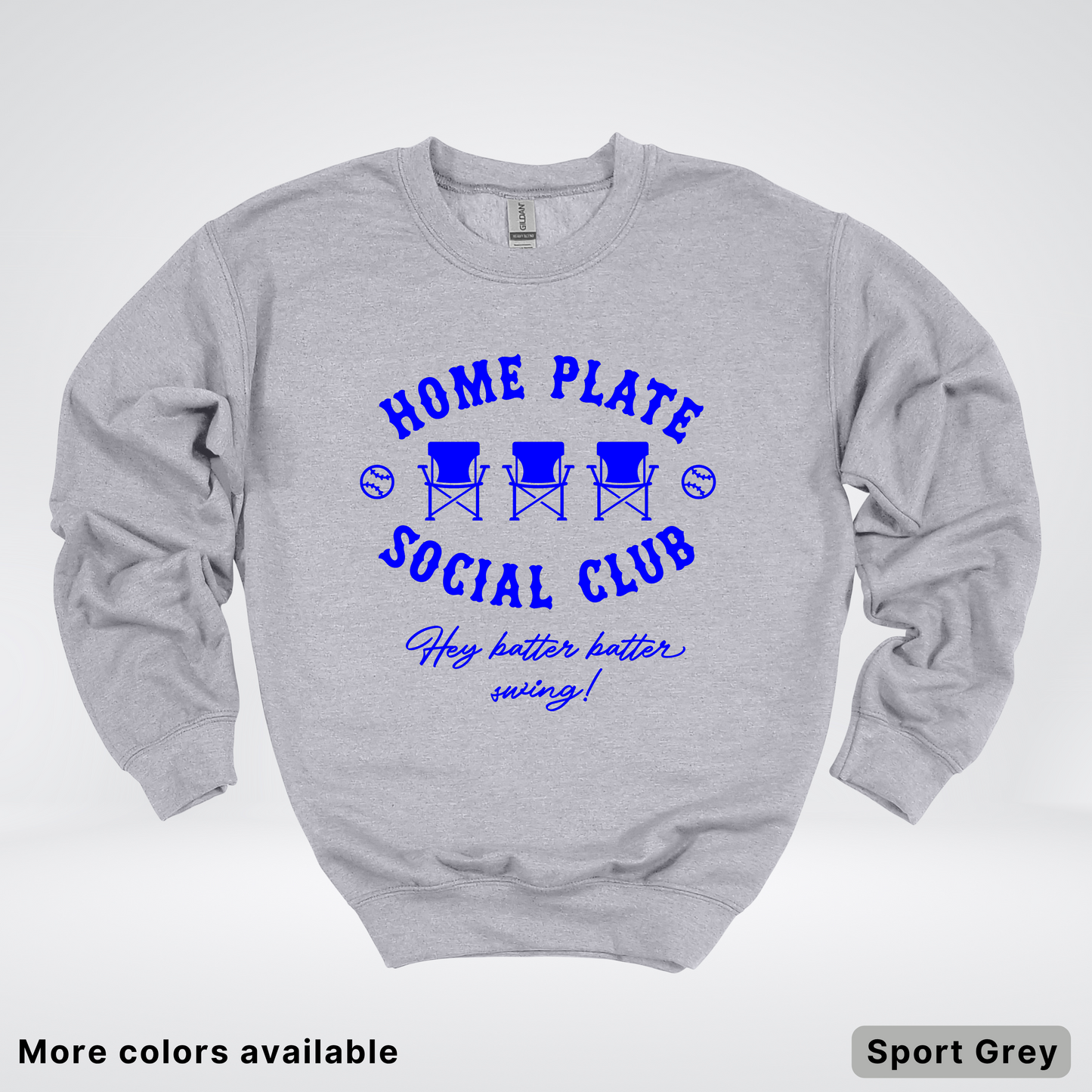 Home Plate Social Club – Blue Design - Crewneck
