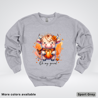 Oh My Gourd Small Cow Calf Pumpkin - Crewneck Sweatshirts