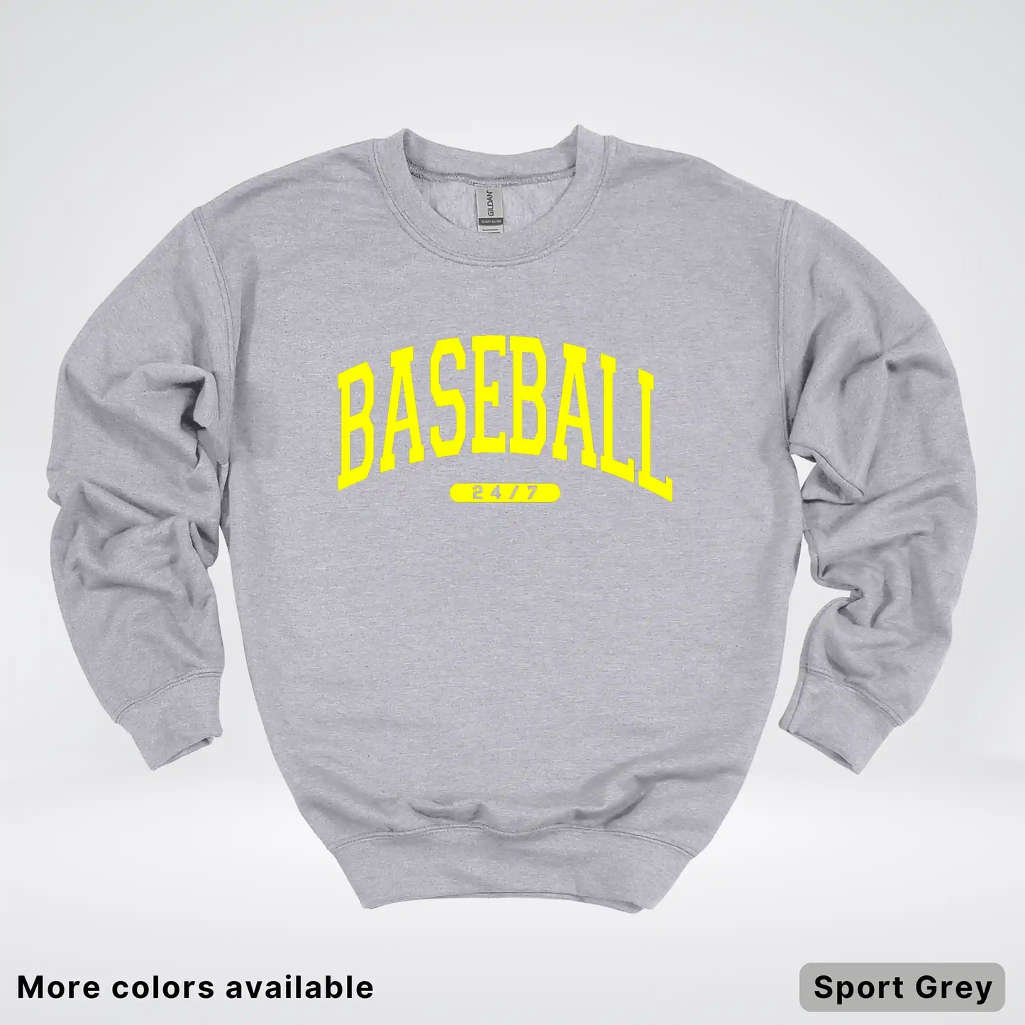 Baseball 24/7 – Yellow Design - Crewneck Sweatshirt