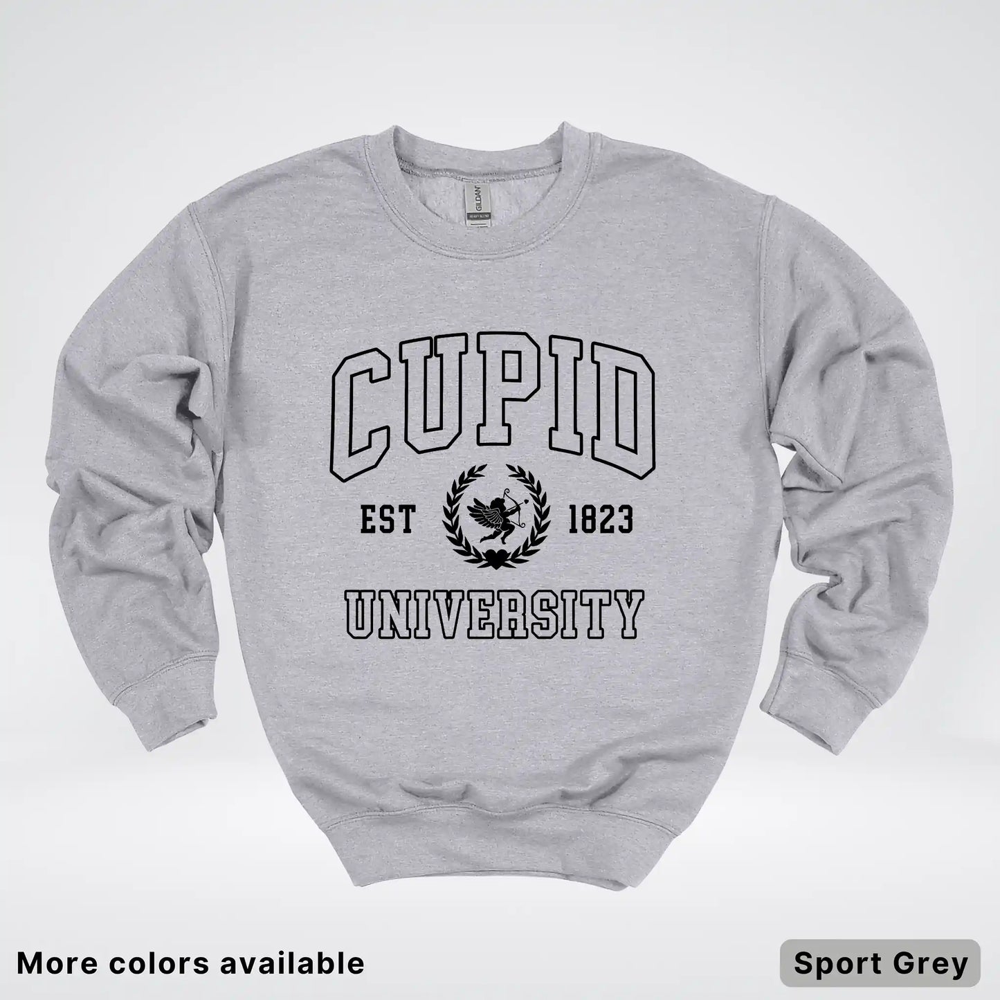 Cupid University Est 1823 - Black Design - Crewneck Sweatshirt