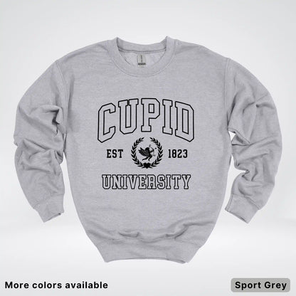 Cupid University Est 1823 - Black Design - Crewneck Sweatshirt