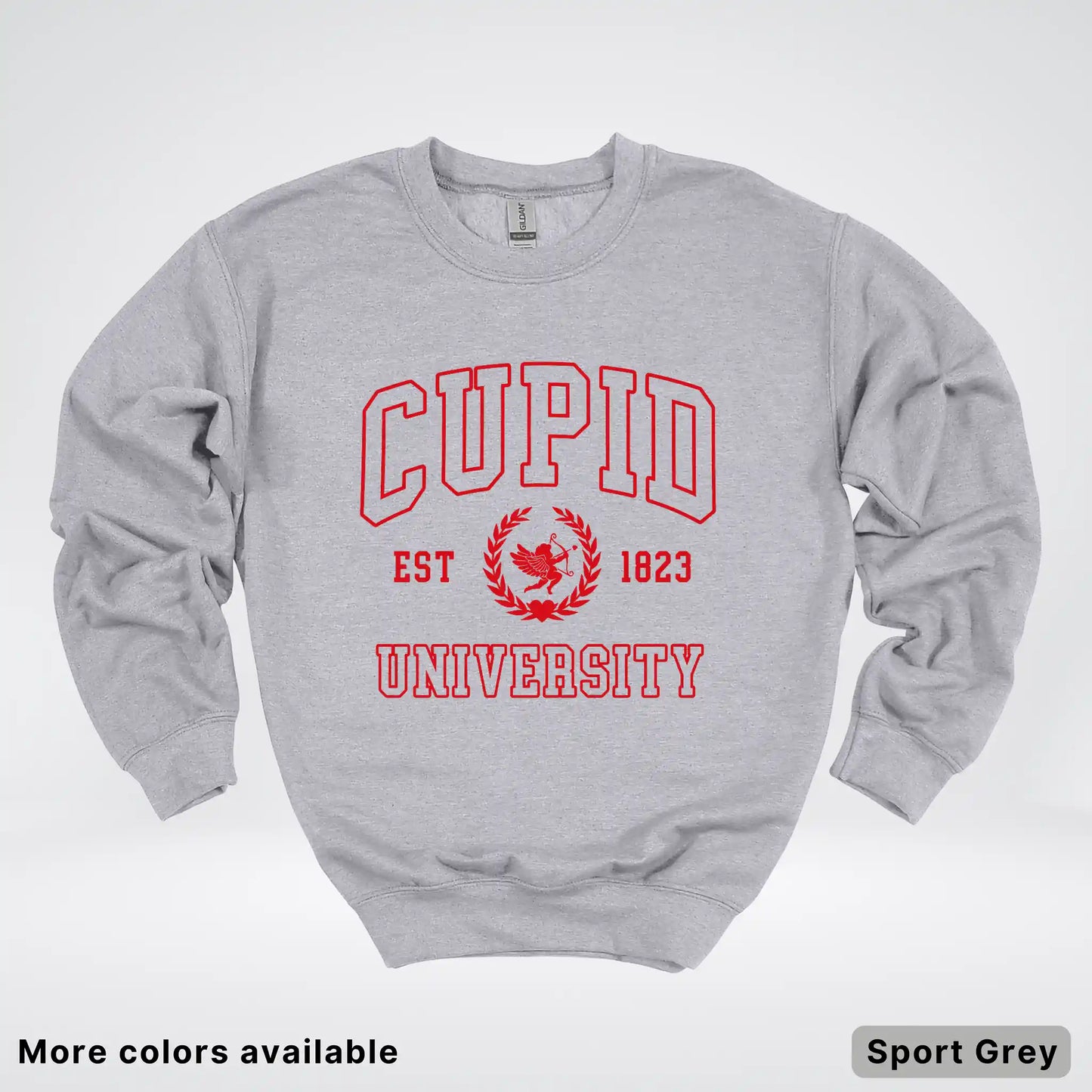 Cupid University Est 1823 - Red Design - Crewneck Sweatshirt
