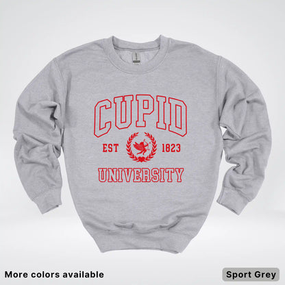 Cupid University Est 1823 - Red Design - Crewneck Sweatshirt